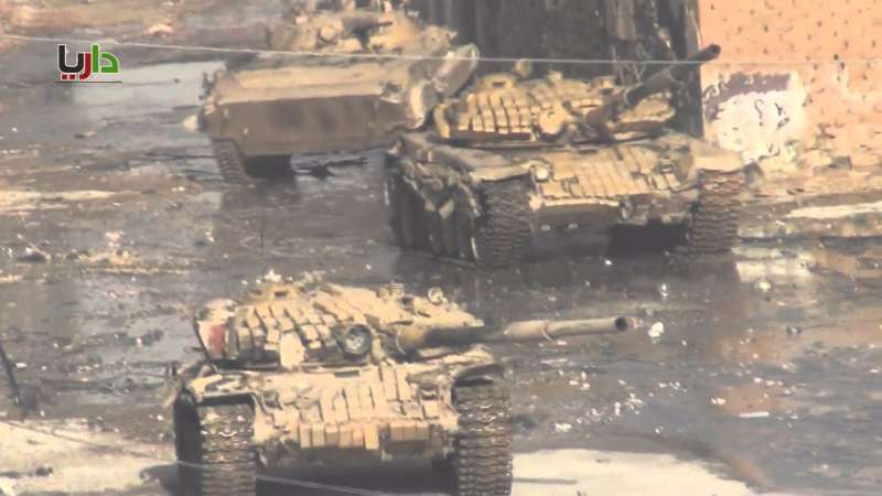 قوات الأسد تسيطر على نقاط جديدة في داريا وتصبح على مشارف المدينة